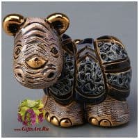 Cтатуэтка Носорог из Ноева ковчега. Керамическая фигурка De Rosa Rinconada Длина 6,5 см