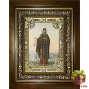 Икона освященная &quot;Тихон Лухский,преподобный&quot;, 18x24 см, со стразами, в деревянном киоте 24x30 см, 24x30 см