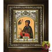 Икона освященная &quot;Евфросиния Суздальская благоверная княгиня,преподобнаяя &quot; ,14x18 см, в деревянном киоте 20x24 см, 20x24 см