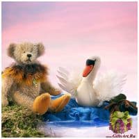 Коллекционный медведь Hermann Coburg 20507-2 Гадкий утёнок The Ugly Duckling 500 штук, 22 см, Германия