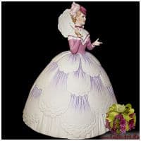 Статуэтка фарфоровая эксклюзивная Дама на прогулке. Высота 27 см. Италия. FABRIS