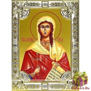 Икона освященная &quot;Ника Коринфская мученица&quot;, 18x24 см, со стразами