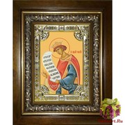 Икона освященная &quot;Соломон праотец&quot;, 18x24 см, со стразами, в деревянном киоте 24x30 см, 24x30 см