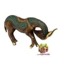 Антилопа. Бронза. Ручная работа. Длина 20 см