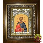 Икона освященная &quot;Диомид Тарсянин Никейский,врач,мученик&quot;, 14x18 см, в деревянном киоте 20x24 см, 20x24 см