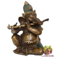 Ганеша. Антикризисный подарок. Бронза. Ручная работа. Высота 14 см