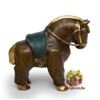 Конь тяжеловоз. Бронза. Ручная работа. Высота 23 см