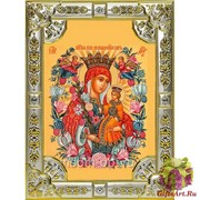 Икона освященная &quot;Неувядаемый цвет икона Божией Матери&quot;, 18x24 см, со стразами