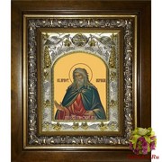 Икона освященная &quot;Авраам блаженный&quot;, 14x18 см, в деревянном киоте 20x24 см, 20x24 см
