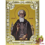 Икона освященная &quot;Сергий(Сергей) Радонежский преподобный&quot;, 18x24 см, со стразами