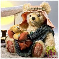 Мишка Херманн Сара с младенцем Sarah With Her Baby. Лимит 1000 штук. 40 см. Hermann Coburg Германия - вид 1 миниатюра