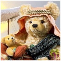 Мишка Херманн Сара с младенцем Sarah With Her Baby. Лимит 1000 штук. 40 см. Hermann Coburg Германия - вид 1 миниатюра