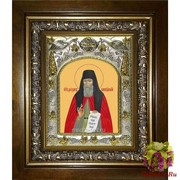 Икона освященная &quot;Феодор Санаксарский праведный (Фёдор)&quot;, 14x18 см, в деревянном киоте 20x24 см, 20x24 см