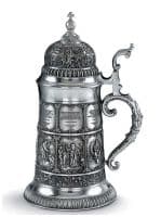 Пивная кружка эксклюзивная,  серия Сотворение мира, Высота 34 см 1,75 литра, оловянная посуда Artina Пивная кружка эксклюзивная,  серия Сотворение мира, Высота 34 см 1,75 литра, оловянная посуда Artina