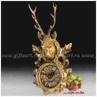 Бронзовые настенные часы Голова оленя 37 см. Virtus 5020 Испания