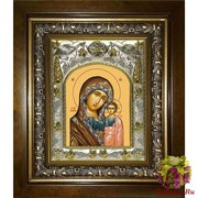 Икона освященная &quot;Казанская икона Божией Матери&quot;, 14x18 см, в деревянном киоте 20x24 см, 20x24 см