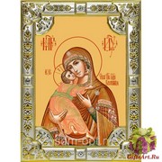 Икона освященная &quot;Владимирская икона Божией Матери&quot;, 18x24 см, со стразами