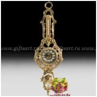 Бронзовые настенные часы с термометром 57 см. Virtus 5406 Испания