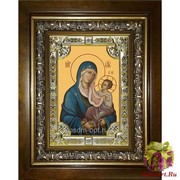 Икона освященная &quot;Божия Матерь&quot;, 18x24 см, со стразами, в деревянном киоте 24x30 см, 24x30 см
