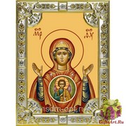Икона освященная &quot;Знамение икона Божией Матери&quot;, 18x24 см, со стразами