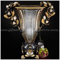 Ваза CEVIK. Хрусталь. Эмали. Золочение. Высота 48 см Стразы Сваровски. Италия