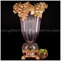 Ваза CEVIK. Хрусталь. Эмали. Золочение. Высота 47 см Стразы Сваровски. Италия