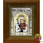Икона освященная &quot;Божия Матерь Неувядаемый Цвет&quot;, в киоте 20x24 см, 20x24 см