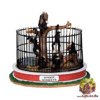 Lemax Зоопарк, клетка с обезьянами (движение, от батареек) 25*22*21 см.
