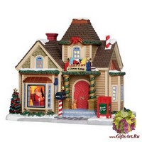 Lemax Домик коттедж Санты 17*18,6*14,6 см