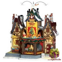 Lemax Рождественский магазин (движение, звук, свет) от адаптера, 32*29,5*18 см