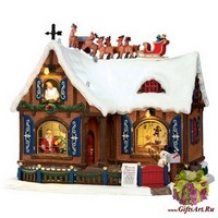 Lemax Ожидание Рождества (свет, музыка) от адаптера, 26*22*18 см.