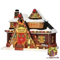 Lemax Домик Аудиенция на заснеженной горе   22,2х17,5х14,5 см. Адаптер.