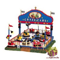 Lemax Аттракцион Сумашедшие тачки (движение, звук, подсветка) адаптер 23*24,5*28 см.