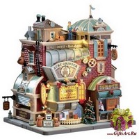 Lemax Фабрика кофе, движение, музыка, свет. Адаптер 24.5 x 23.5 x 19 см.