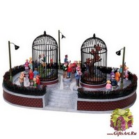 Lemax Композиция Зоопарк, 7фигур, свет,звук, движение 38,5*19*26,3 см. Адаптер.