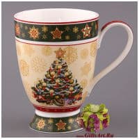 Кружка фарфоровая большая &quot;Новогодняя коллекция&quot; 300 мл Подарочная упаковка 871685