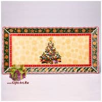 Блюдо фарфоровое &quot;Новогодняя коллекция&quot; 37 х 18 см Подарочная упаковка 451685