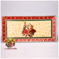 Блюдо фарфоровое &quot;Новогодняя коллекция&quot; 37 х 18 см Подарочная упаковка 351685