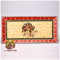 Блюдо фарфоровое &quot;Новогодняя коллекция&quot; 37 х 18 см Подарочная упаковка 551685