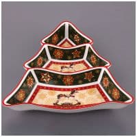 Менажница фарфоровая Ёлочка &quot;Новогодняя коллекция&quot; 24 х 25 см Подарочная упаковка