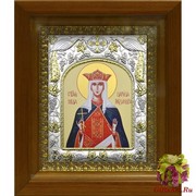 Икона освященная &quot;Александра Римская мученица&quot;, 14x18 см, в деревянном киоте 20x24 см, 20x24 см