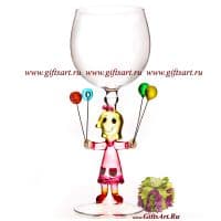 Бокал фигурный Это любовь! Высота 20 см. Ручная работа США
