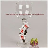 Бокал фигурный Дикая Орхидия. Высота 20 см. Ручная работа США