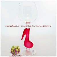 Бокал фигурный для вина Золушка 21 века туфелька Christian Louboutin. Высота 20 см. Ручная работа США