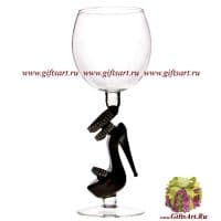 Бокал фигурный для вина Золушка 21 века туфелька Casadei. Высота 20 см. Ручная работа США
