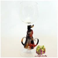 Бокал фигурный Влюблённые собаки. Высота 20 см. Ручная работа США