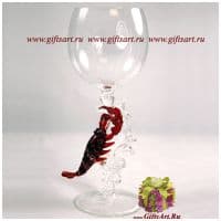 Бокал фигурный для вина Рак. Высота 20 см. Ручная работа США