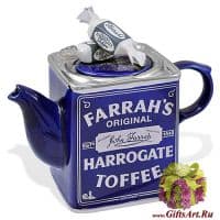 Заварочный чайник фарфоровый подарочный Конфеты Фарра. Средний. Англия