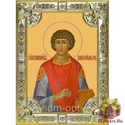 Икона освященная &quot;Пантелеймон великомученик и целитель &quot;, 18x24 см со стразами, 18x24 см