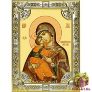 Икона освященная &quot;Владимирская икона Божией Матери&quot;, 18x24 см, со стразами